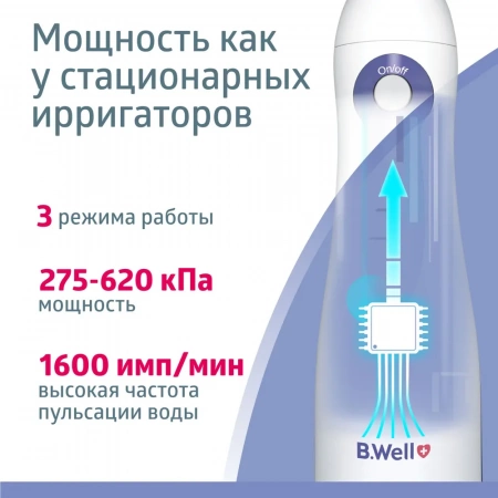 Ирригатор полости рта B.Well WI-911 с увеличенной емкостью 330 мл купить в Екатеринбурге